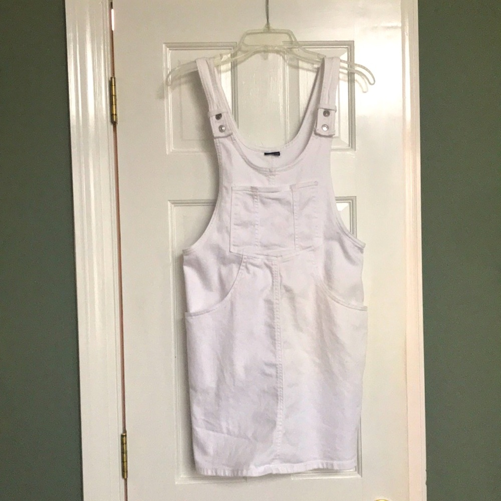 American Eagle white denim jumper
